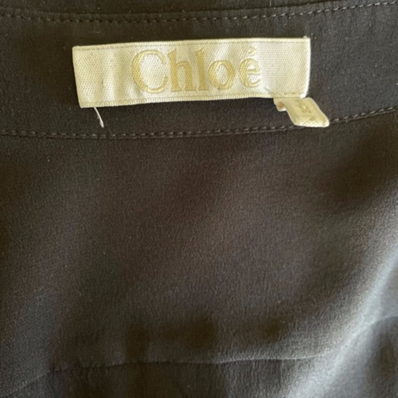 Chloe black button down sheer blouse - Picture 8 of 8